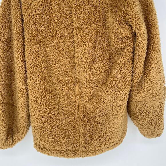 Lululemon Warm Restore Sherpa Pullover Gold Buff Mock neck Women's Size XS/Small - Picture 4 of 10